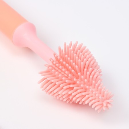 Set of brushes for bottles and nipples, 3 pcs., Pink color-5