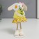 Souvenir "Bunny with a flower in a checkered skirt" 13 cm