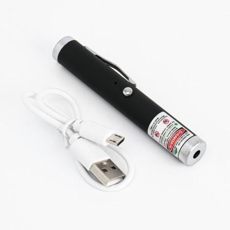 Laser pointer 532 nm, 500 mAh, range 1 km, microUSB, green beam-1