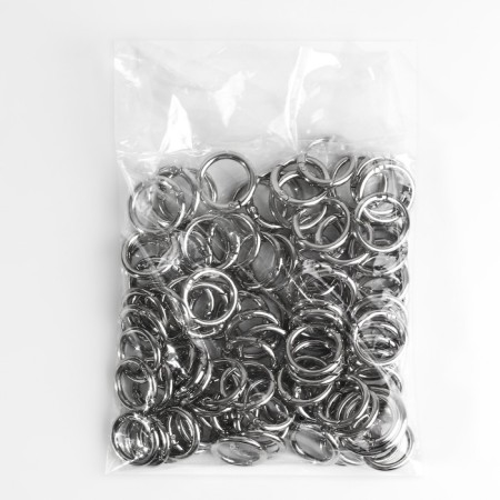 Karabin ring, d = 20/28 mm, thickness - 4 mm, silver color-3