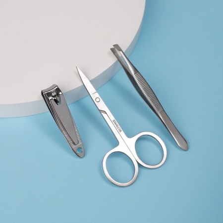 Manicure set, 3 objects, silver color-1