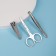 Manicure set, 3 objects, silver color