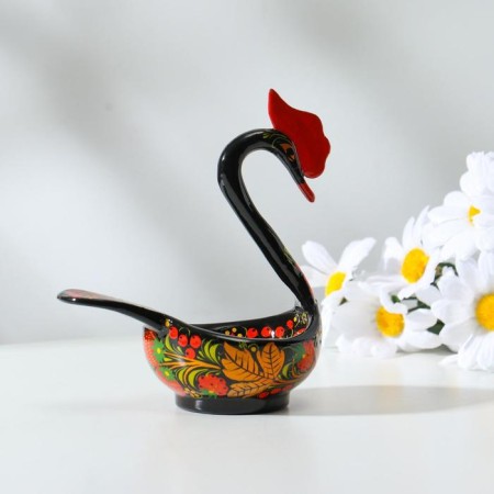 Candy "Swan", 14x11x7 cm, Khokhloma-4