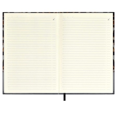 Delicidal Air A5, 160 sheets of Escalada, solid binding, artificial leather "Leopard", "Maras", pancake embossing, white offset 70 g/m2, gray-8