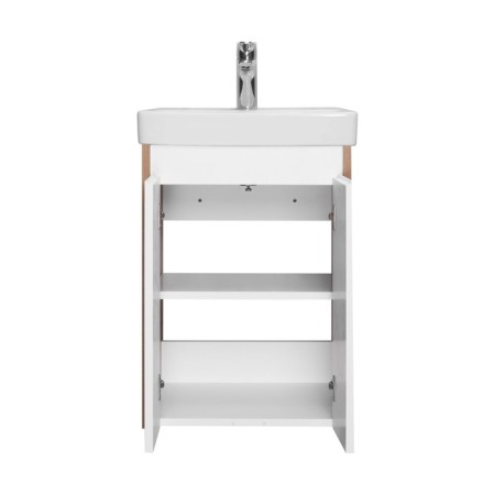 Tumbling under the Aquaton Skandon DOORS, 45 cm, white gloss color, rustic oak-1