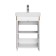 Tumbling under the Aquaton Skandon DOORS, 45 cm, white gloss color, rustic oak