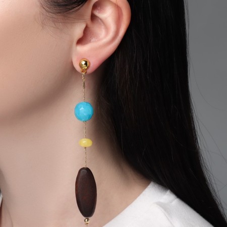 Earrings Assorted "Vacanda" style, sophisticated, color-3
