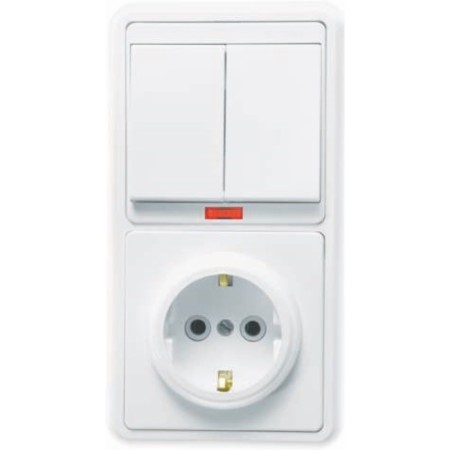Block "Kuntsevo" 5833 BKVR-055 "Bella", 2 keys, socket, white color