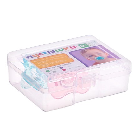 Set of teething, food silicone, in a container, 3 dummies-6