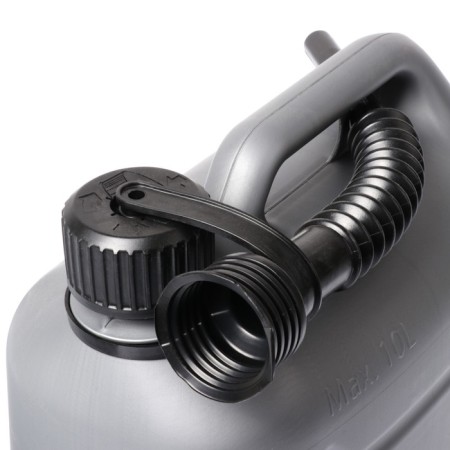Канистра ГСМ Oktan METAL, 10 л, пластиковая, серая-2