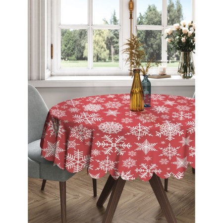 The tablecloth "Christmas snowflakes", round, Saten, d = 150 cm