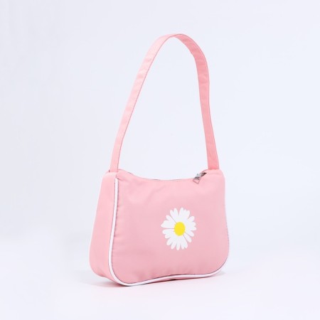 Youth bag with a zipper, pink color-2