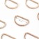 Half rings for bags, d = 20 mm, thickness - 2 mm, 10 pcs, gold color