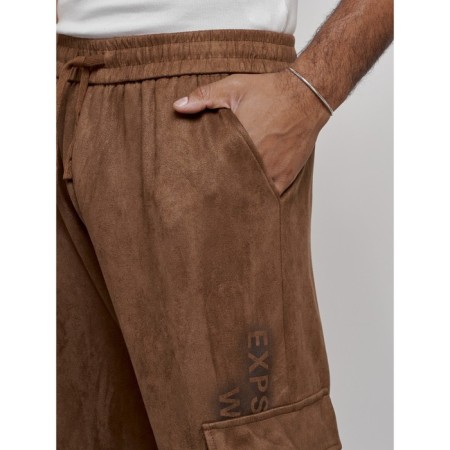 Joggers are sports male, size 50, brown color-12