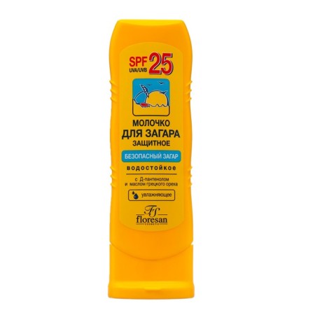 Milk for tanning sunscreen, waterproof, SPF 25, 125 ml