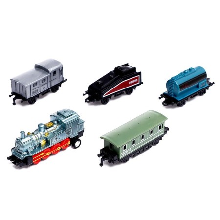 Metal train "Classics", with 4 wagons, inertia, mix-4