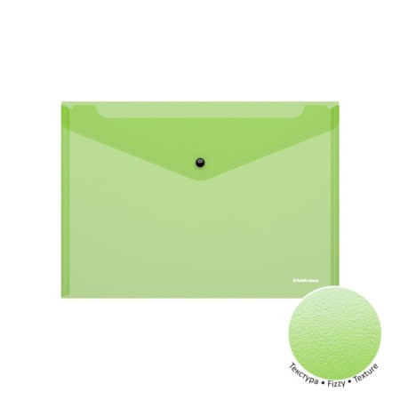 A4 button folder-convert, 140 μm, Erichkrause Fizzy Neon, translucent, embossing, mix-1