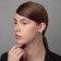 Earrings hanging "attraction" style, color silver, 7.6 cm