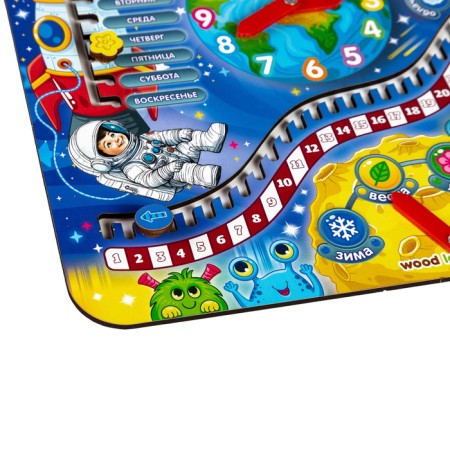 Educational game "Clock-calendar. Space"-5