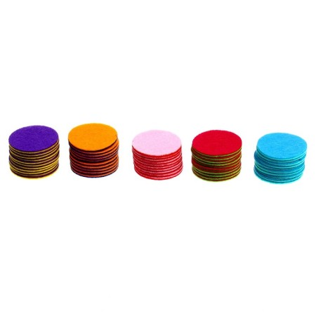 Fetir wheels for creativity and decor "Double -sided circles", set of 100 pcs., Size 1 pc. - 4 × 0.1 cm, color mix-1