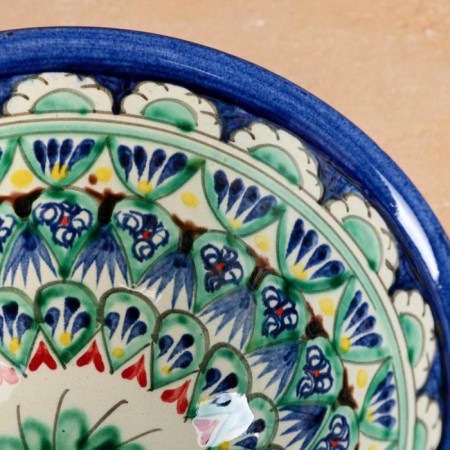 Rishtan ceramics "Patterns", 18 cm, big, mix-2