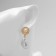 Earrings with pearls "abstraction" reverence of mini, color gold