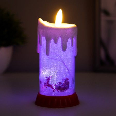 Spinker "Frosty candle" Led RGB from batteries LR44 6x6x10 cm Risalux-7