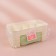 Organizer for storage, 6 sections, with a box, 21 × 10.5 × 9 cm, beige/green color