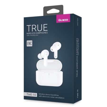 Bluetooth headphones OLMIO (043786) Twe-10 White ENC, True Wireless-1