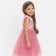 Children's dress with beads kaftan p. 34 (122-128 cm), pink