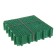 Modular plastic flooring for the floor, 33 x 33 x 0.9 cm, green color