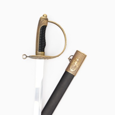 Souvenir saber, black scabbard with bronze, blade 77 cm-3