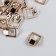Buttons plastic for creativity on the leg "Geometry" set of 20 pcs mix 1.4x1.1 cm