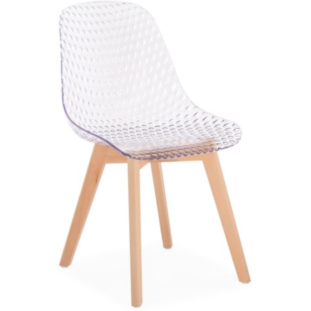 Plastic stool VART BUKA/Plastic, natural/Transparent 47x53x81 cm