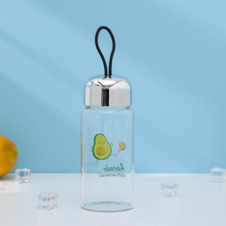 Water bottle "Avocado", 380 ml, h = 15 cm, MIX drawing-2