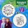 New Year's Christmas tree decoration for coloring, a set of 2 pcs, a rh ball 5.5 cm, a cold heart