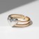Ring "Heart" Duo threads, silver color in gold, dimensionless