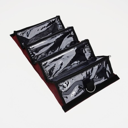 Cosmetic bag, 4 parts on lightning, red color-2