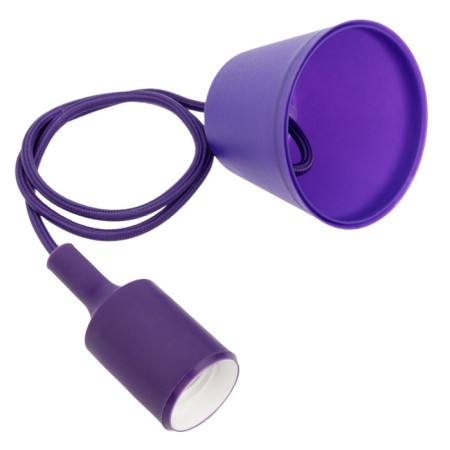 Cartridge E27 Silicone with a cord 1 m purple Rexant-2