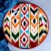Largan Rishtan ceramics "Atlas", 25 cm, multi -colored