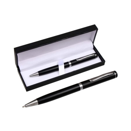 Gift handle, ball "Colombo" in the leatherette case, rotary, black body with silver-1