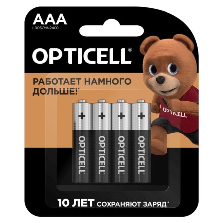 Battery Alkalin Opticell, AAA, LR03-4BL, 1.5V, Blister, 4 pcs