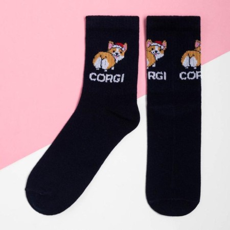 New Year's socks KAFTAN "Corgi" p. 36-40 (23-25 ​​cm)