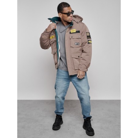 Male Winter jacket, size 48, brown color-6