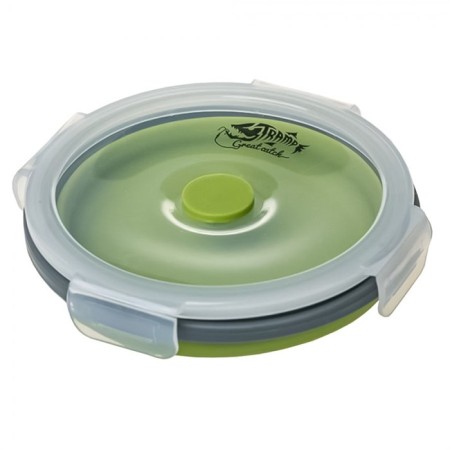 Folding container with a lid, 550 ml, olive color-2