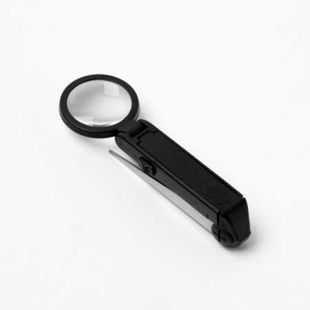 Lupa with tweezers, lens 25mm, backlight-1