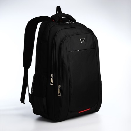 Youth backpack on lightning, 4 outer pockets, black/red color-2