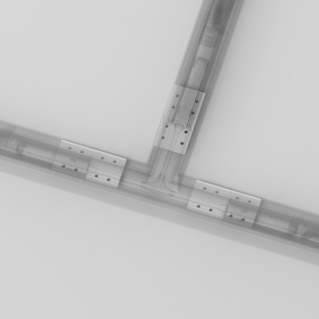 A straight connector for the Technical Track-21w overhead track system, 3.4x0.2x8 cm, white color-3
