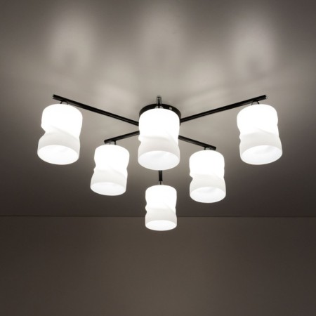 Citilux ceiling chandelier "NILS" CL132165, 6x60W, E27, Black Color Black-18