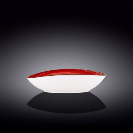 Oval dish Wilmax England Spiral, size 25x16.5x6 cm, red color-1